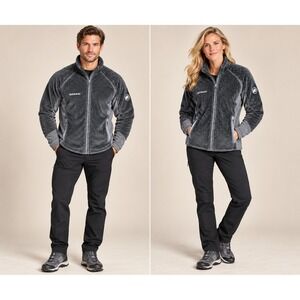 Mammut High-Pile Fleece Full Zip Jacket Gray Large Polartec Outdoor